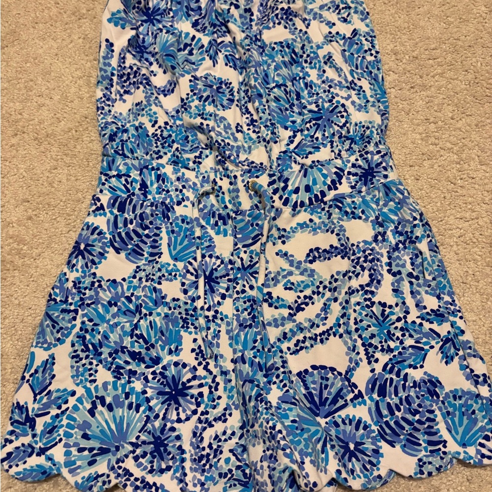 Blue Floral Women's romper